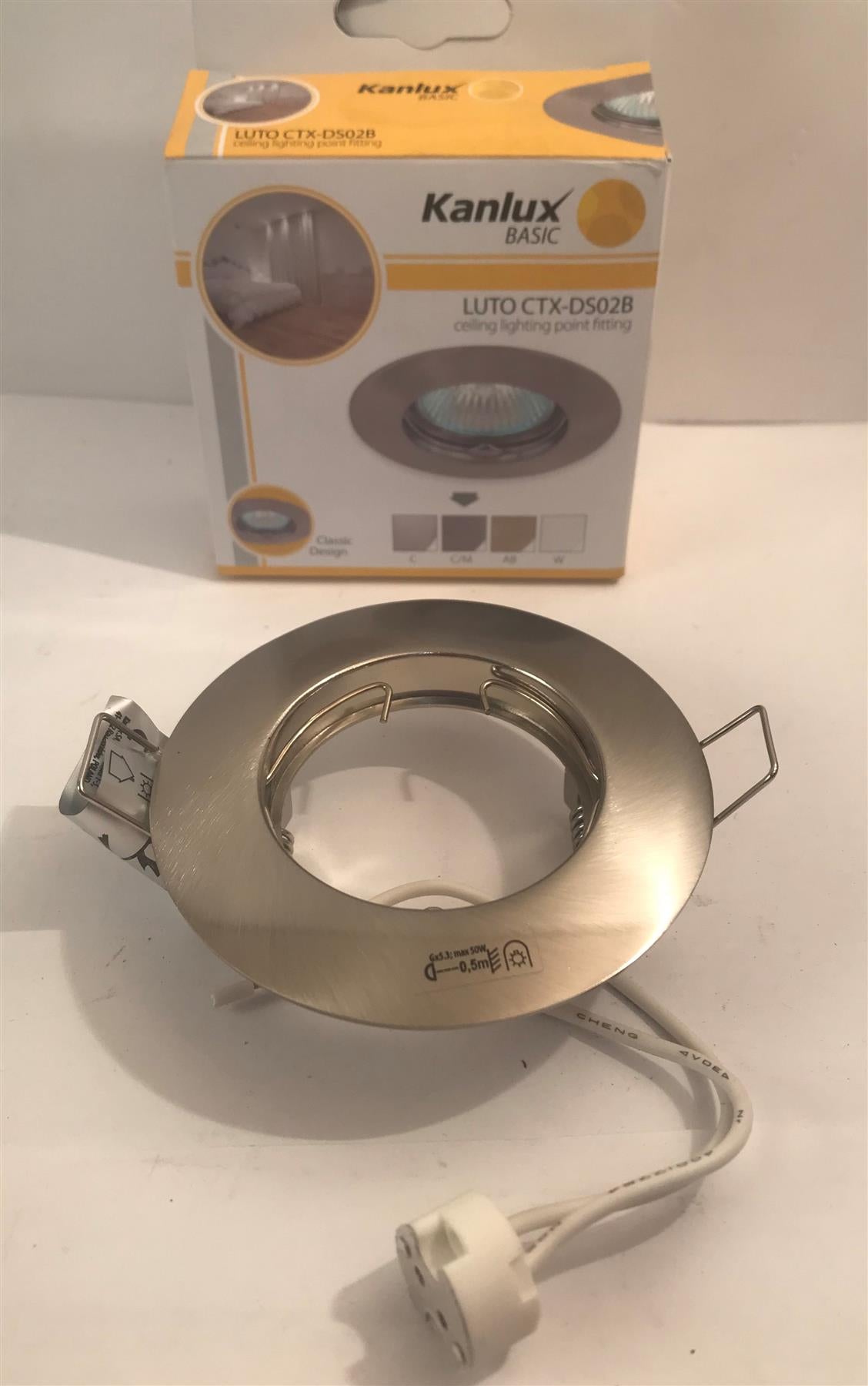 Kanlux LUTO CTX-DS2B 12V LED Gx5,3 Ceiling Lighting Point Fitting Chrome Matt