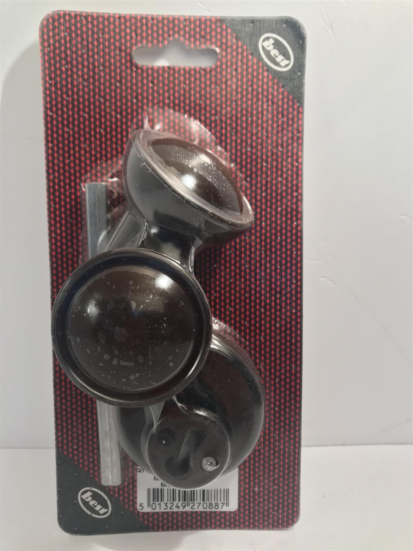 Mortice Door Knob Set in Brown Plastic with fitting screws,  40125