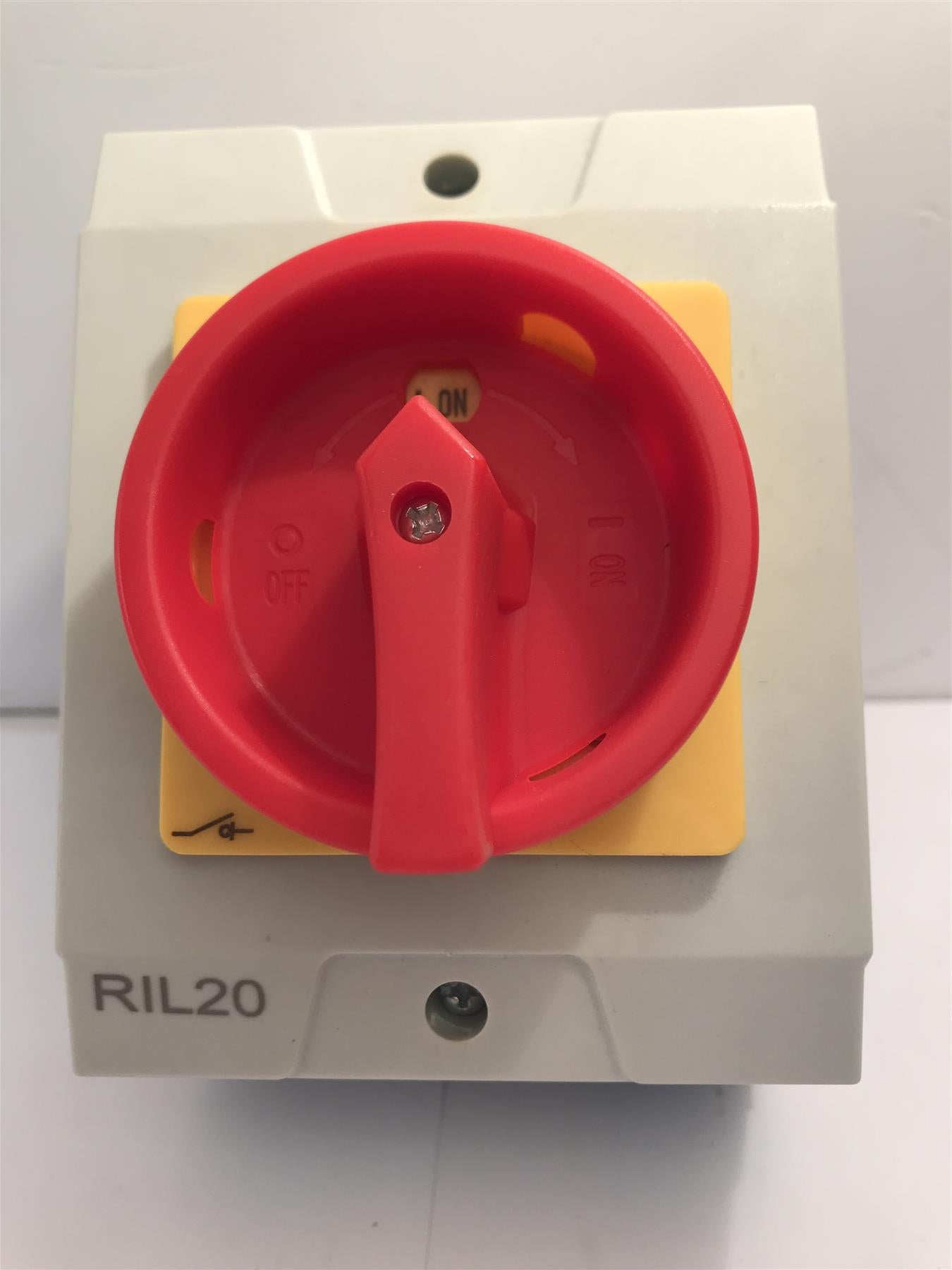 20 Amp 4 Pole Rotary Isolator Switch Surface Mounted Lockable RIL20