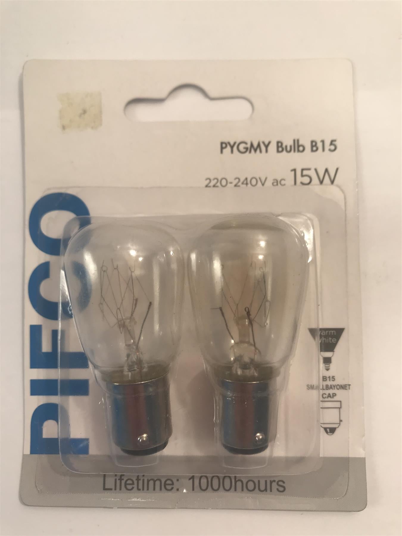 Pifco Pygmy Bulb B15 15W Dimmable 2 Pack  SPB04