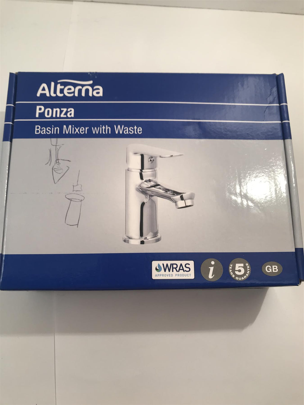 Alterna Ponza Basin Mixer with Waste  ALT10003