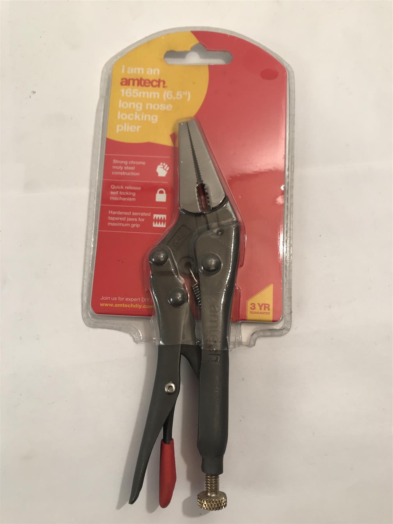 Amtech 165mm (6.5") Long Nose Locking Plier