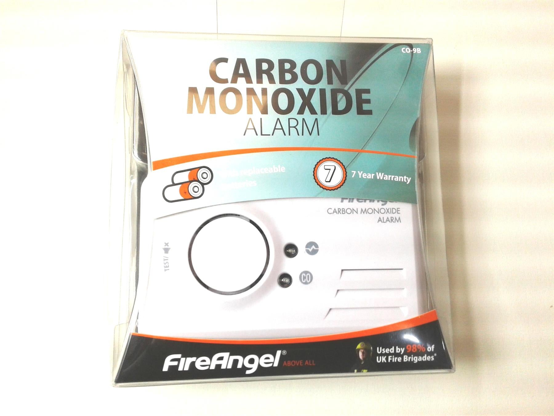 New Fire Angel Carbon Monoxide Detector Alarm CO9B 7 Year Battery