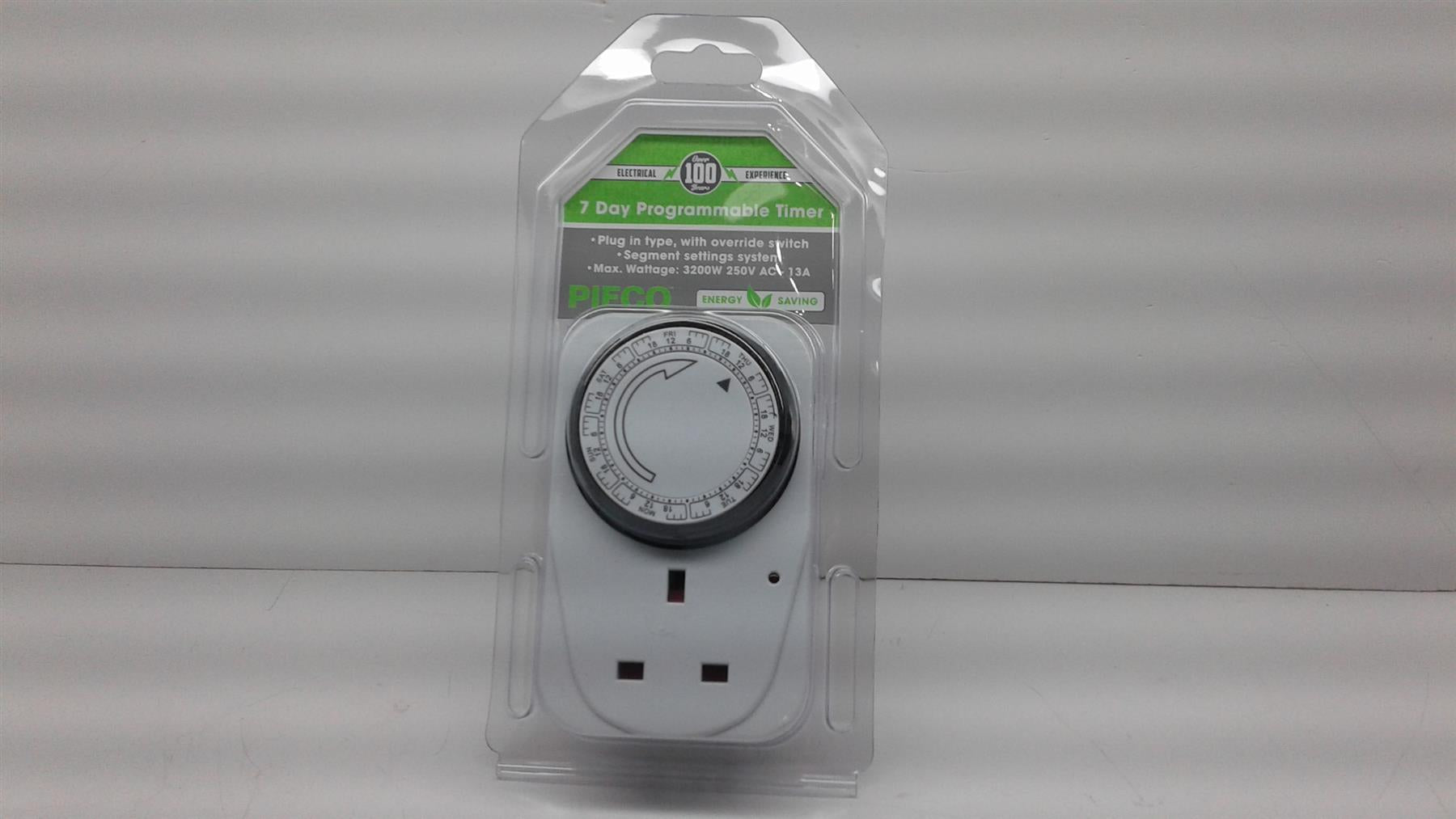 PIFCO 7 Day 12/24 Hour Plug-in Programmable Timer Energy Saving