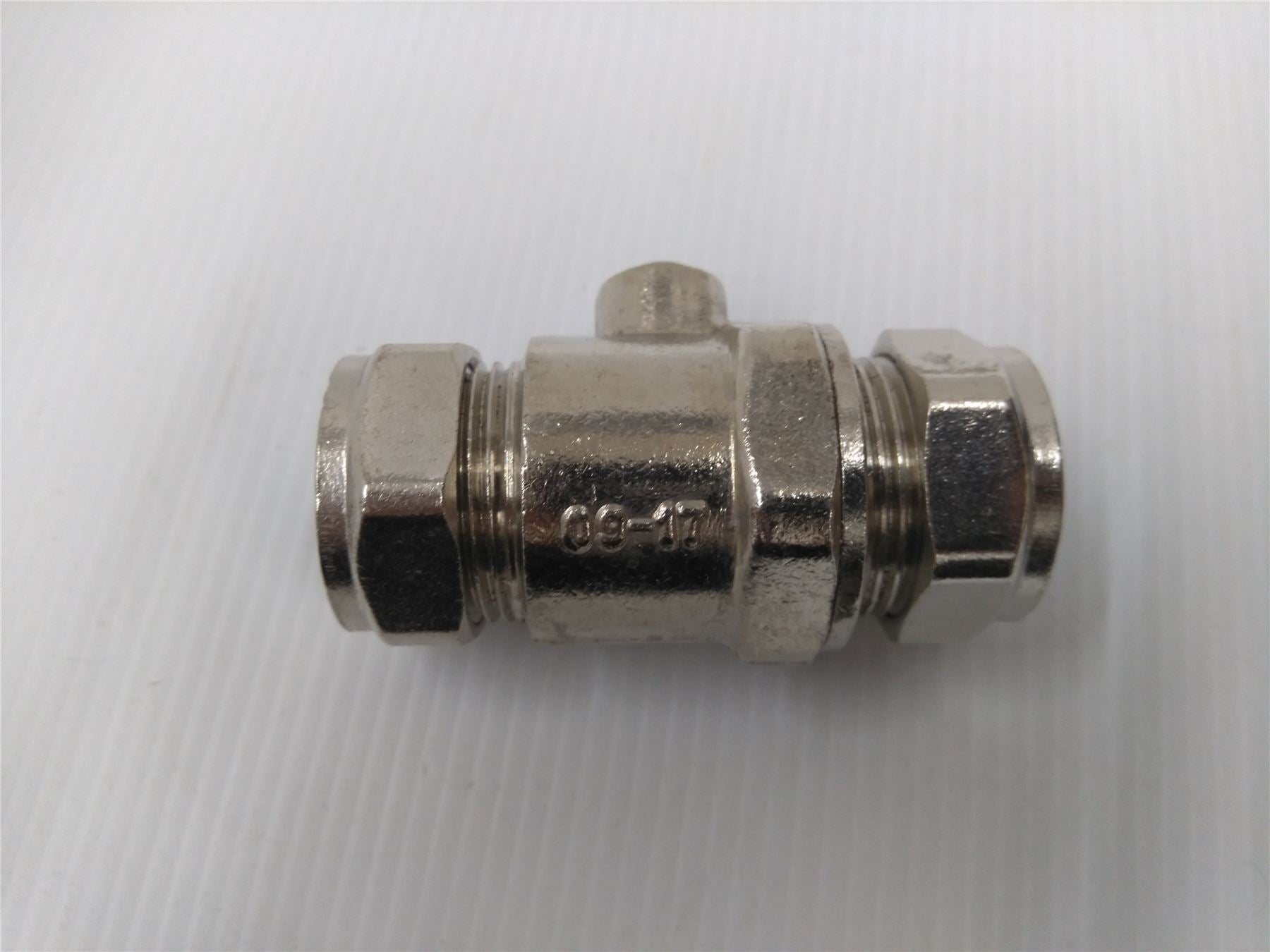 22mm Chrome compression Isolating Isolation Service full bore valve EN1254-2