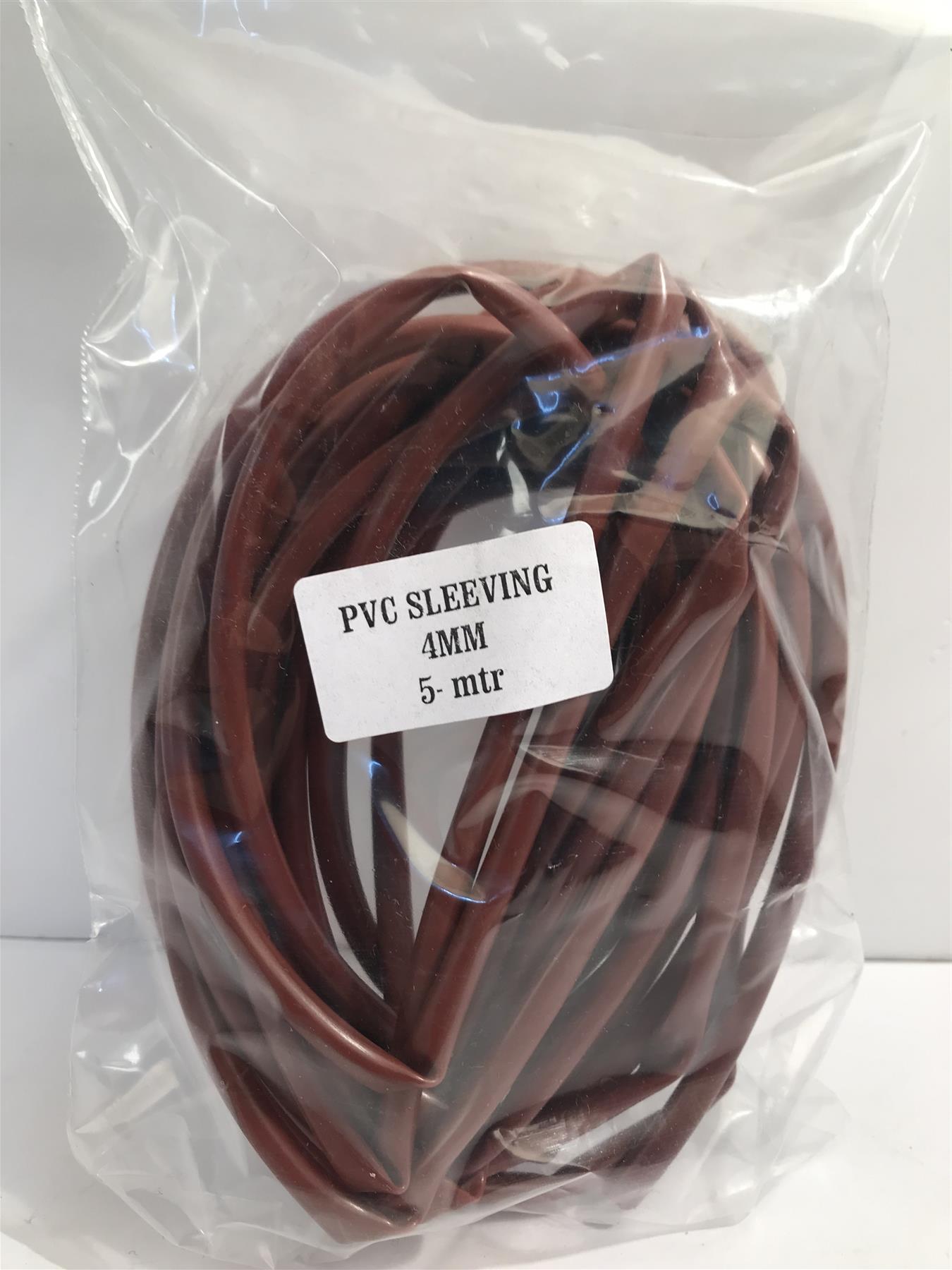 Brown PVC Sleeving 4mm x 5m
