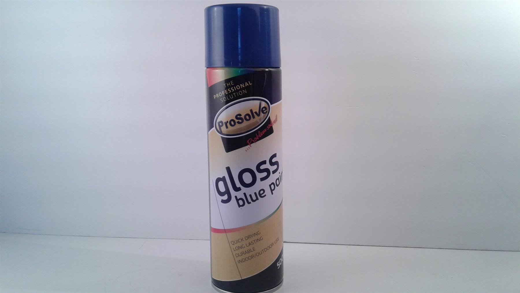 ProSolve Blue Gloss Spray Paint Indoor Outdoor Wood Metal 500ml