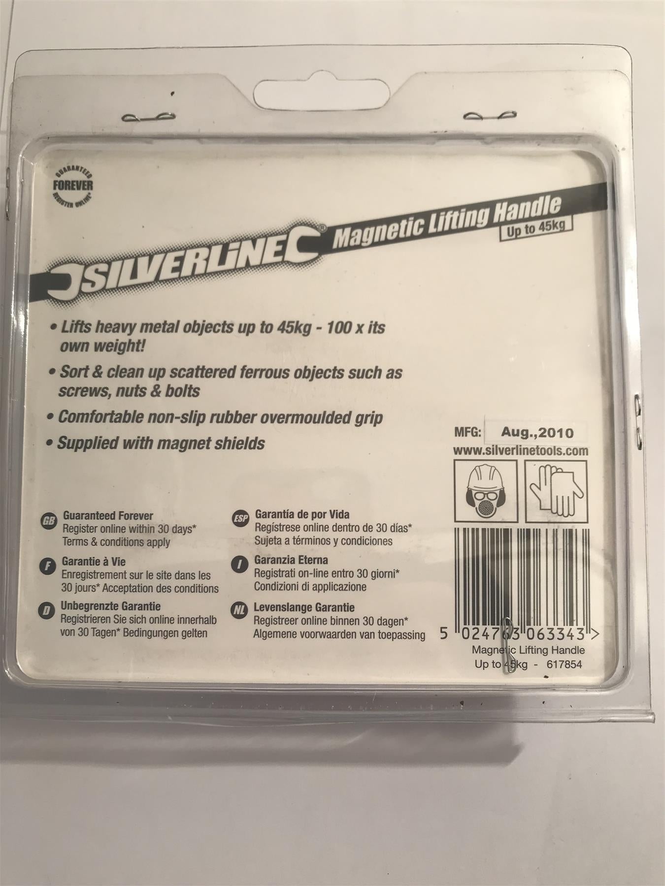 Silverline Magnetic Lifting Handle up to 45kg (100lb)  617854