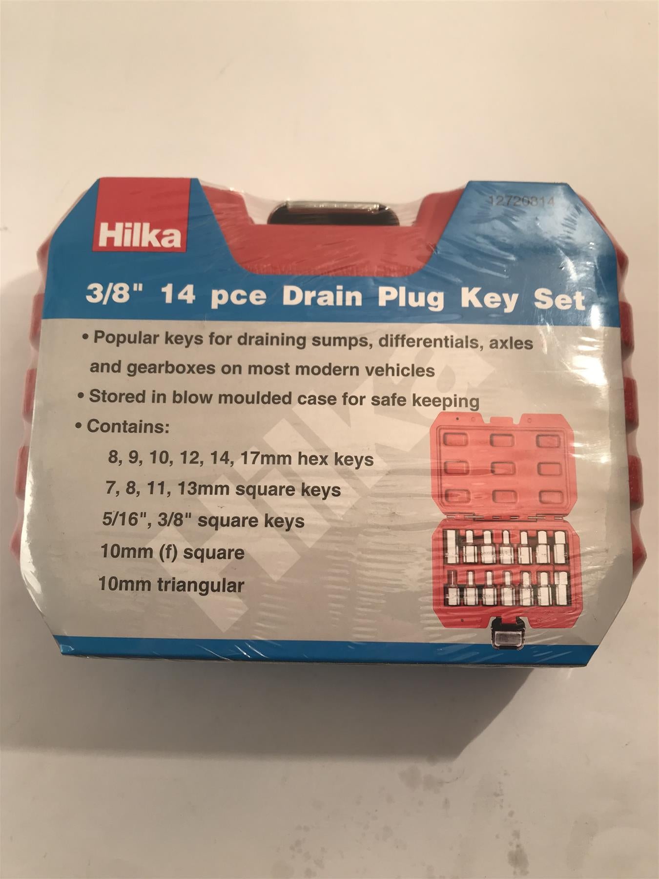 Hilka 3/8" 14pc Drain Plug Key Set 12720814