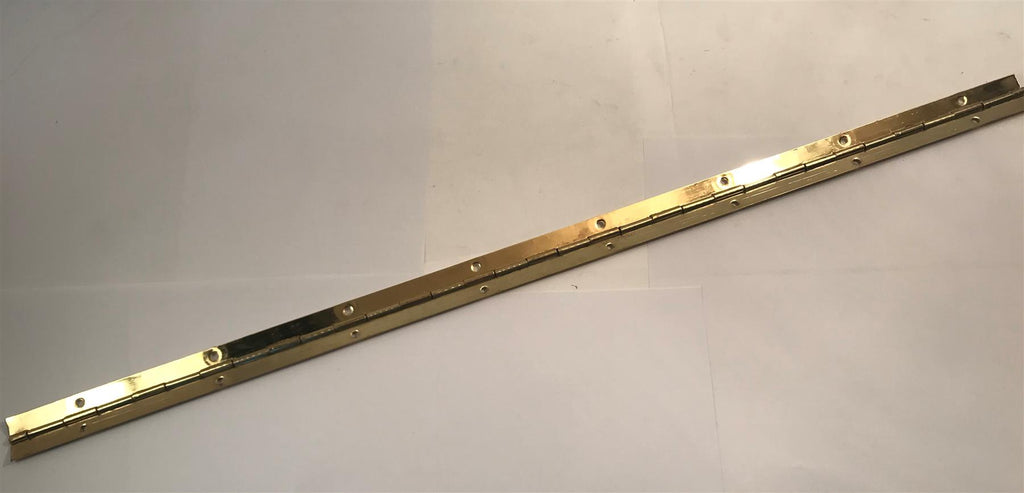 PIANO HINGE 600mm x 25mm / 24" x 1" brass plated steel continuous hinge