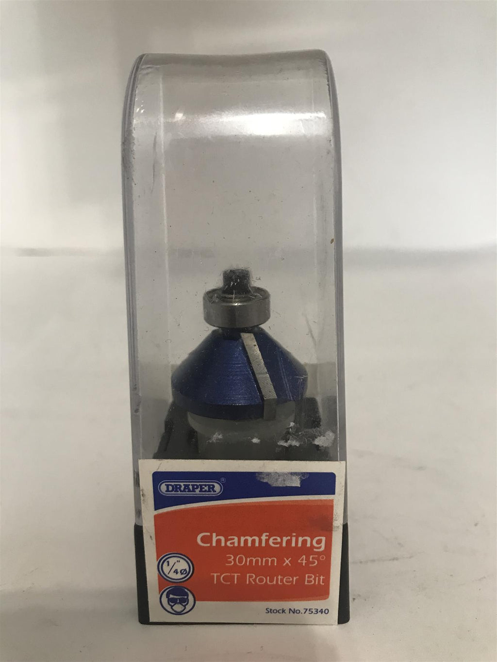 Draper 75340 1/4" Chamfering 30mm x 45° TCT Router Bit