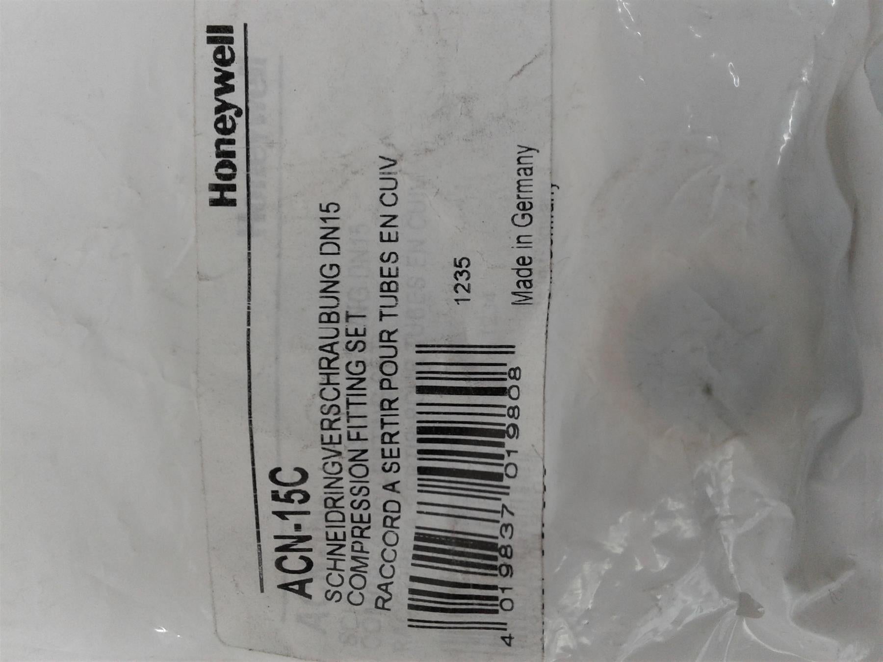 NEW HONEYWELL 15MM COMPRESSOR FITTING SET ANC-15C