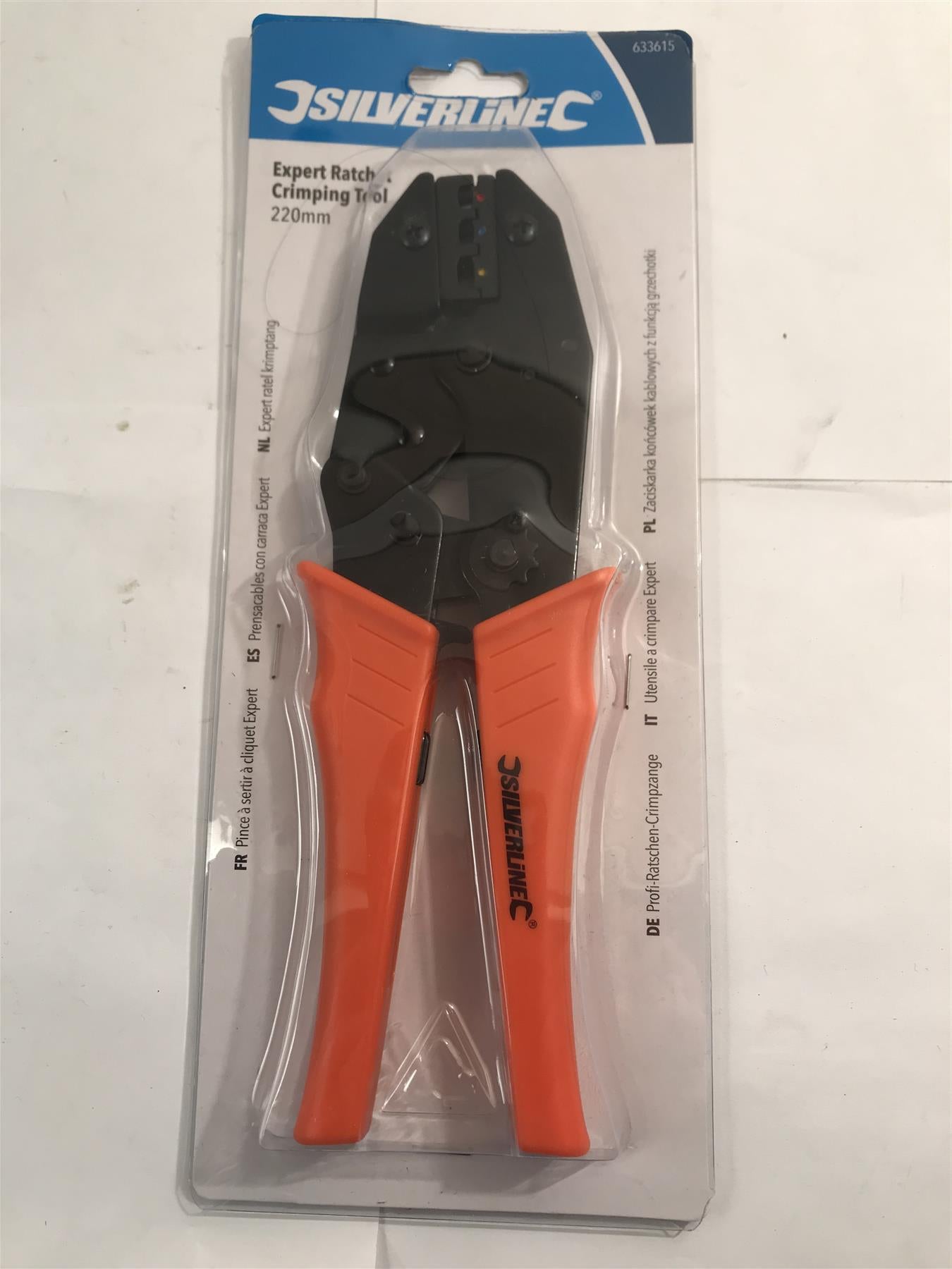 Silverline Expert Ratchet Crimping Tool 220mm  633615