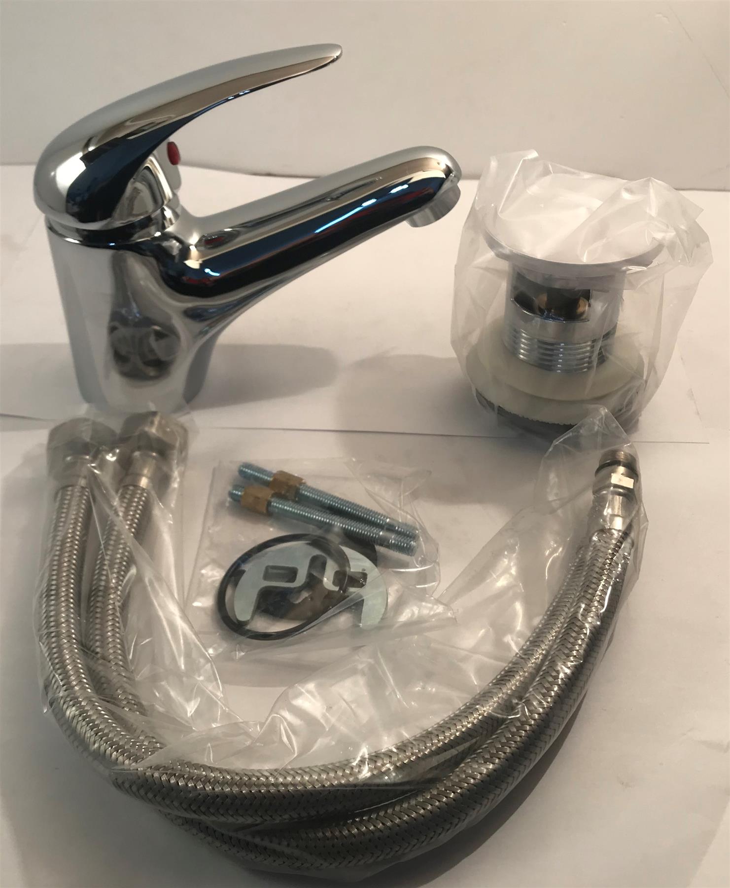 Mono Basin Mixer Tap with Clicker Waste - Chrome  TO5