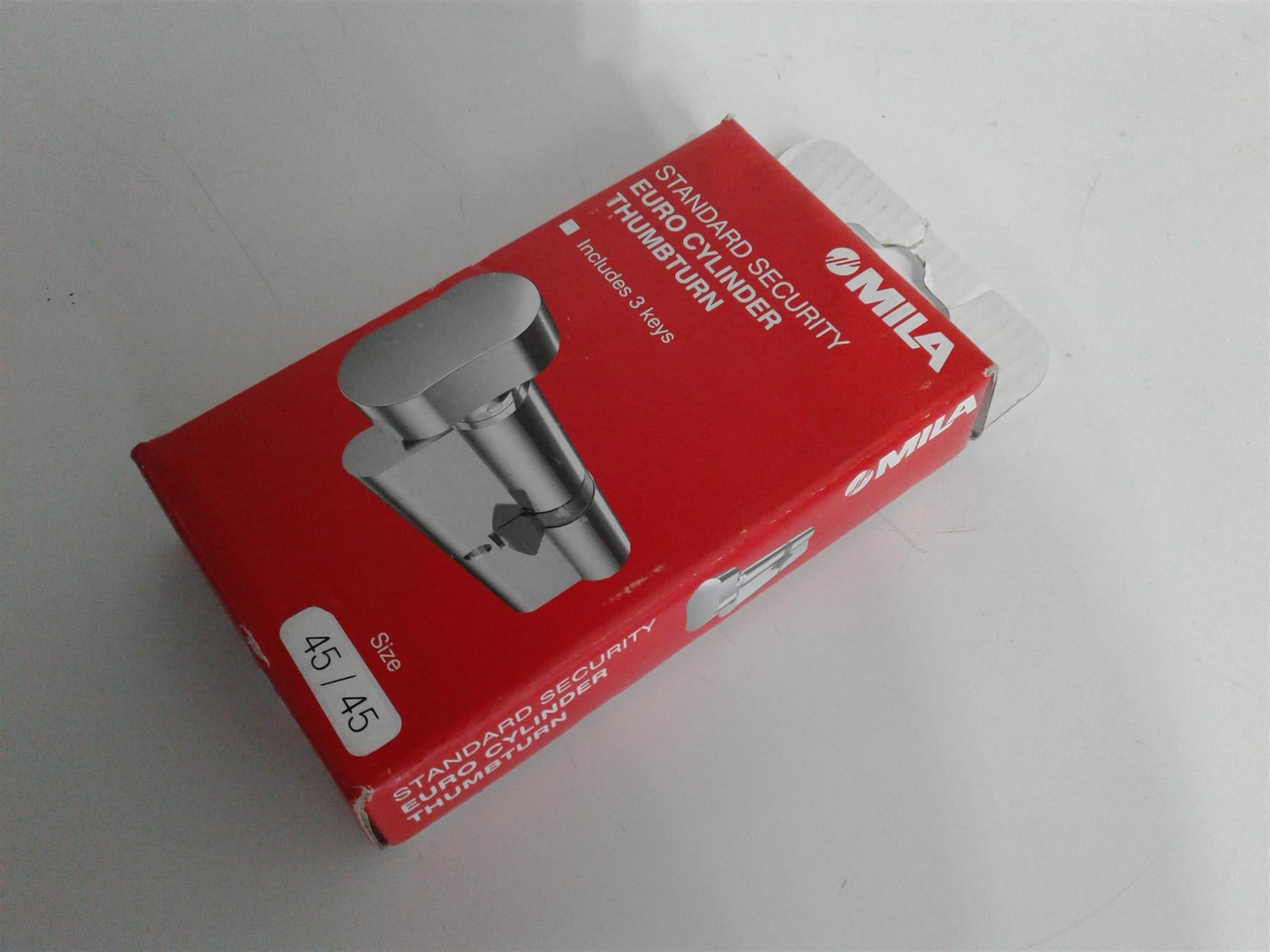 Mila Standard Security Euro Cylinder Thumbturn 45/45