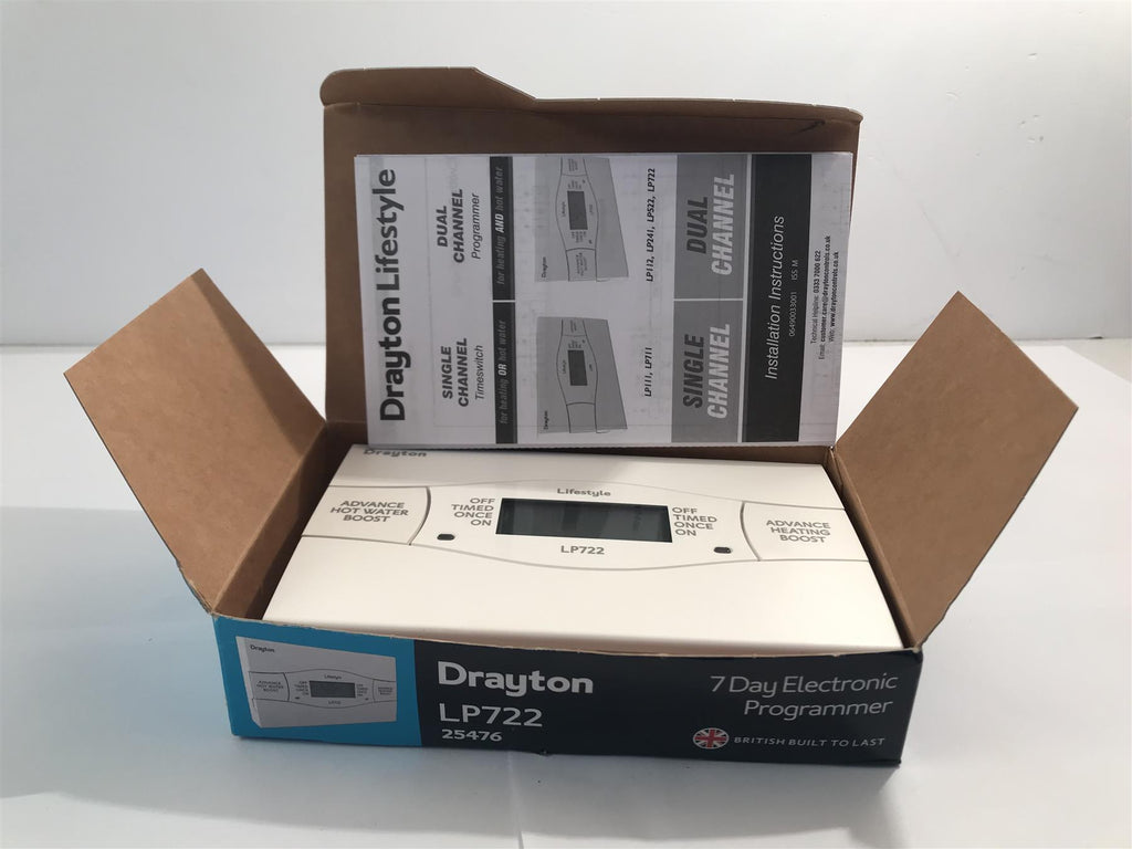 DRAYTON 25476 LP722 7 DAY ELECTRONIC PROGRAMMER
