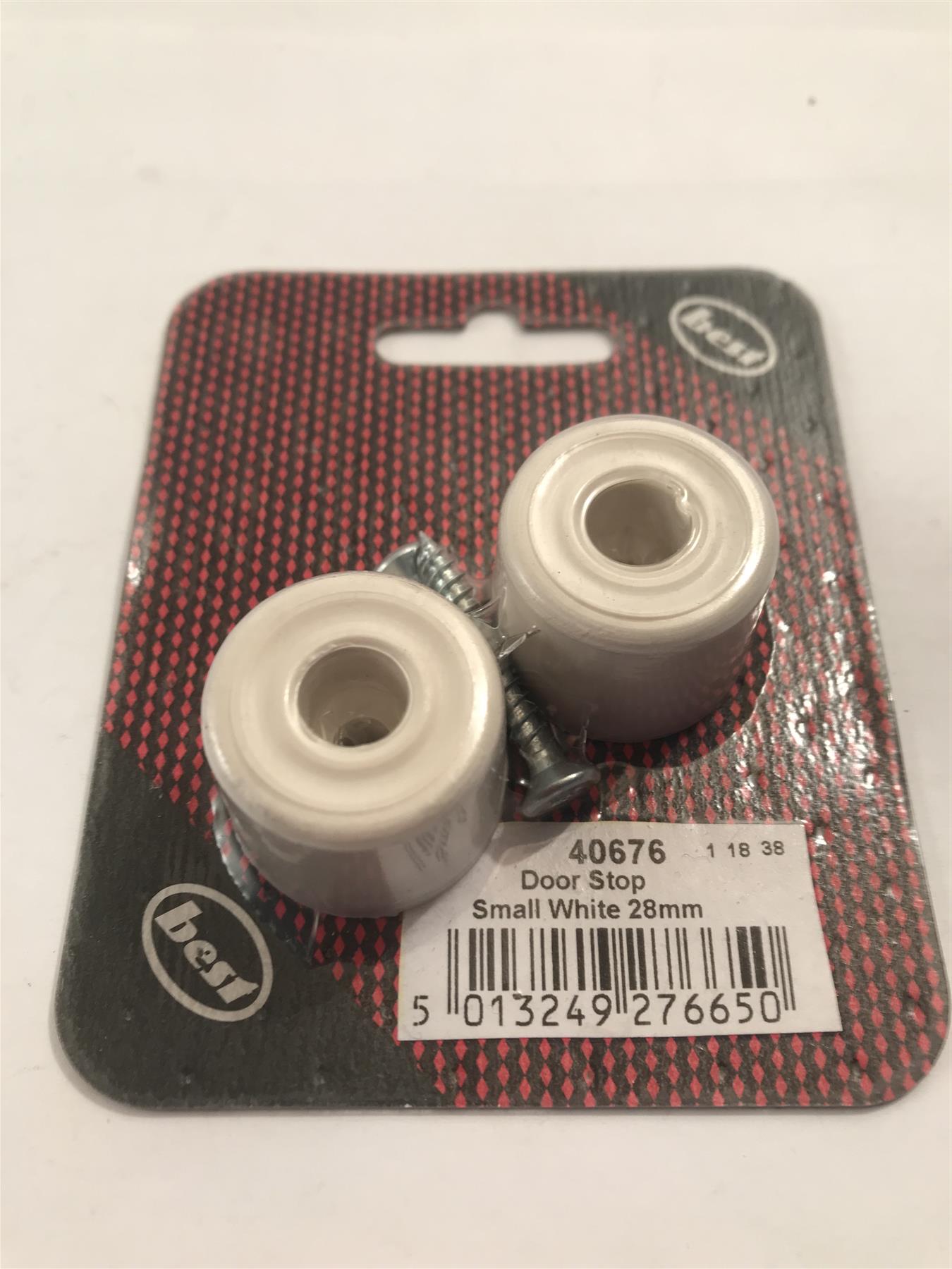Best Door Stop Small White (2 Pack)  28mm  40676