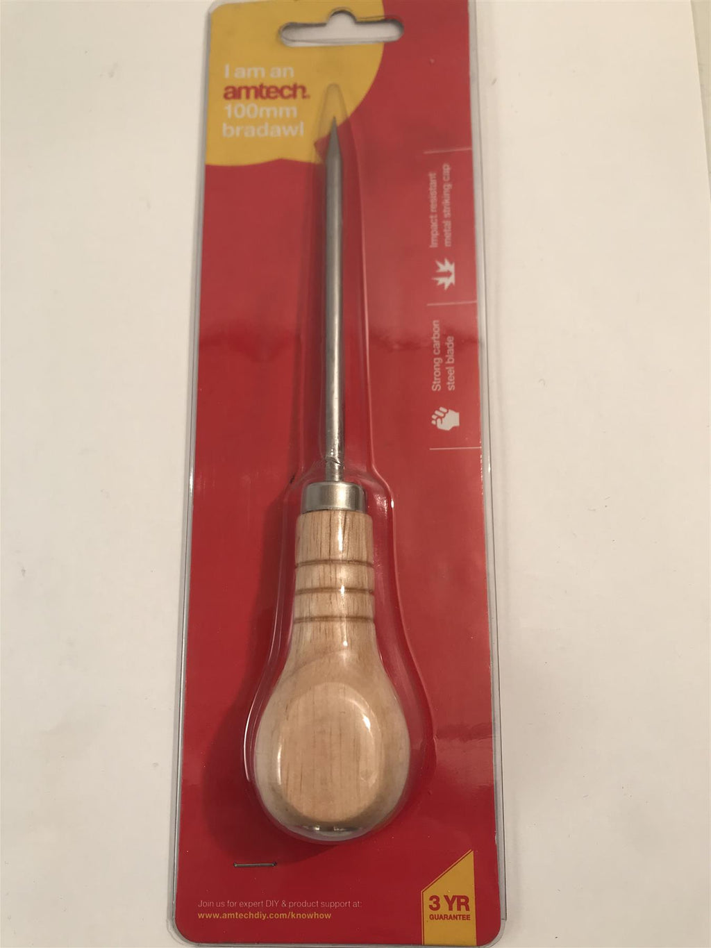 Amtech 100mm Wooden Handle Bradawl