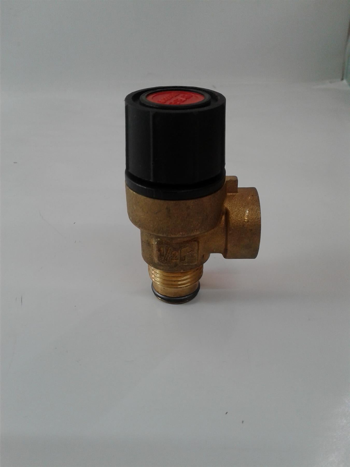 NEW 3 BAR 1/2"MBPS X FBSP PRESSURE RELIEF VALVE WITH GAUGE PORT