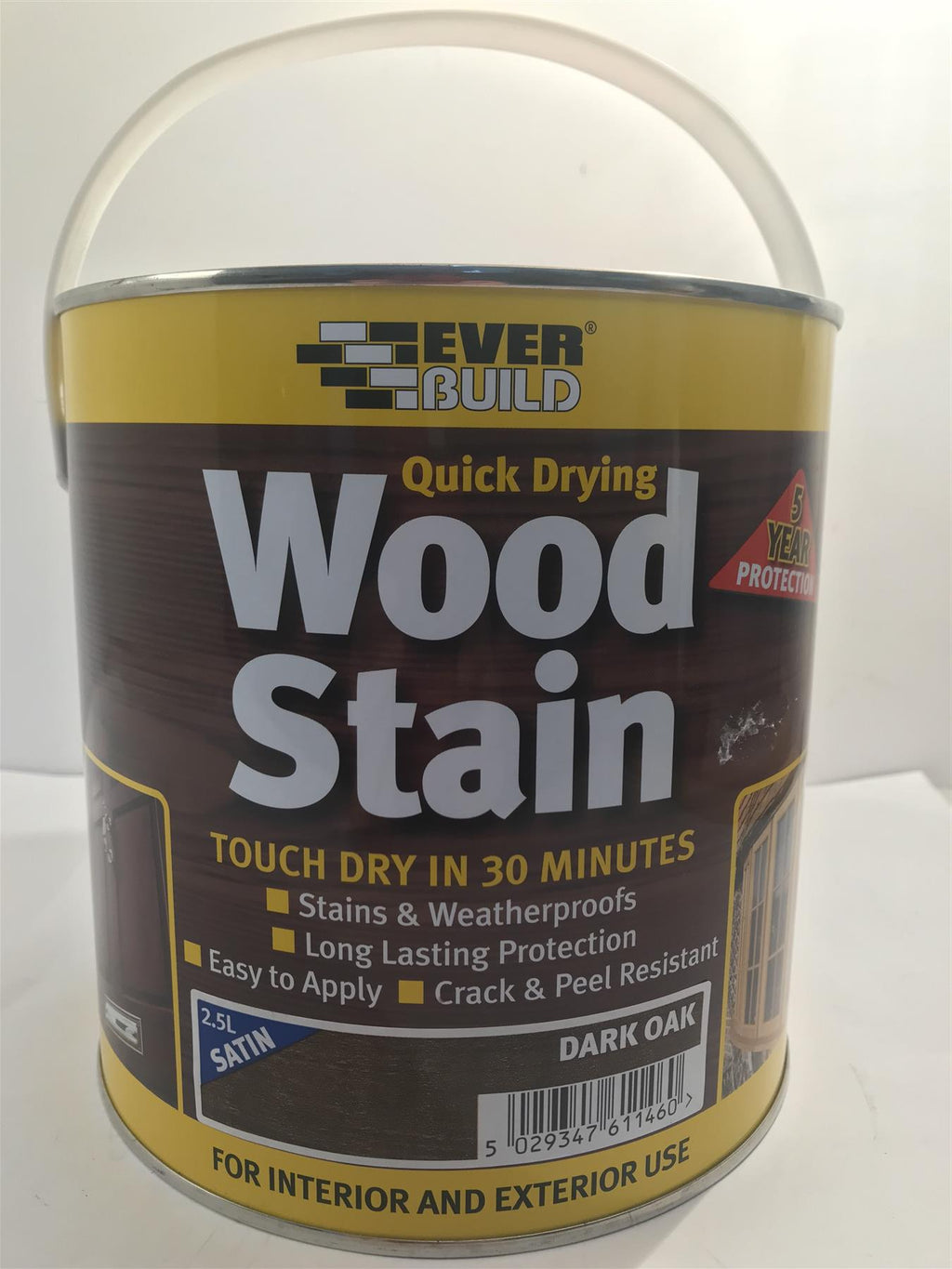 Everbuild Quick Drying Wood Stain Dark Oak 2.5L Satin
