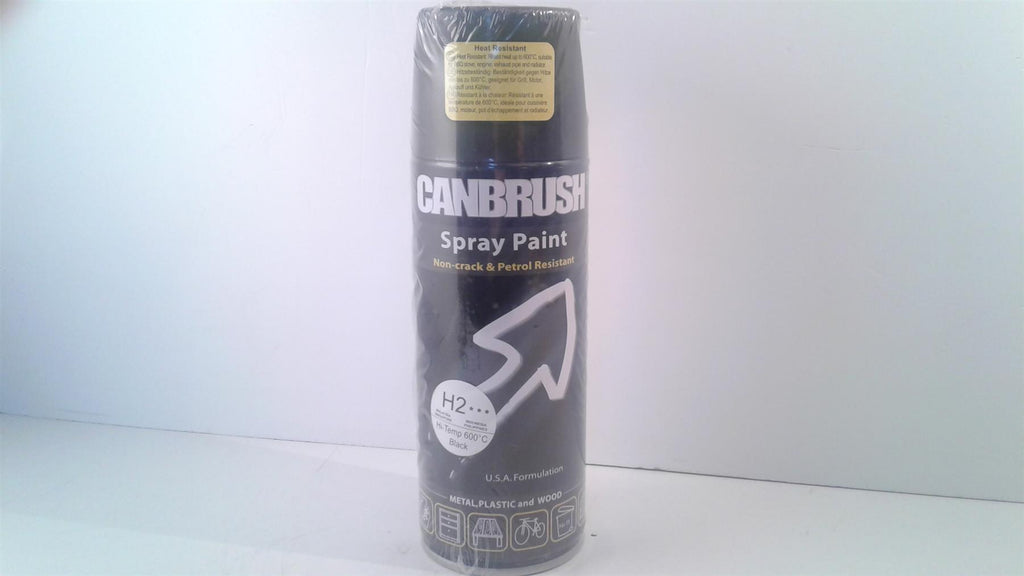 Canbrush Spray Paint H2*** Hi-Temp Black for metal plastic and wood