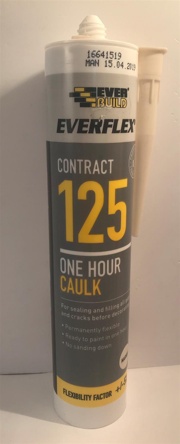 Everbuild Everflex 125 One Hour Caulk Magnolia 300 ml