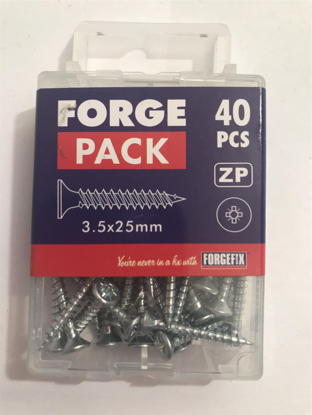 ForgeFix Multi-Purpose Pozi Screw 3.5 x 25mm (40 Pack) FPMPS3525ZP