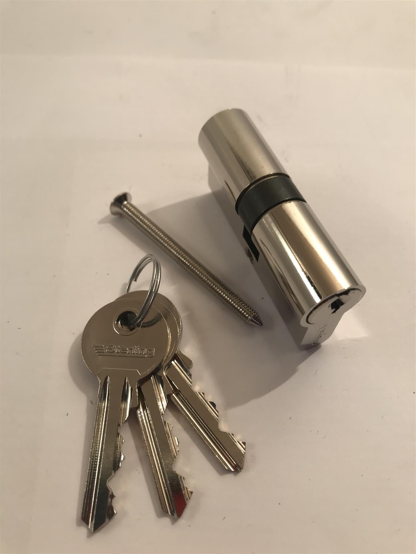 Sterling EPN3131 Double Euro 5 Pin Cylinder 62mm (31x31), Polished Nickel