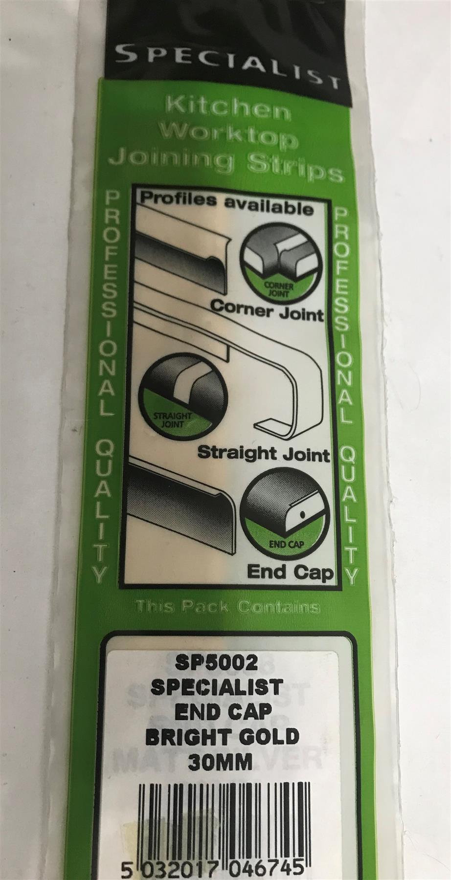 Specialist End Cap Bright Gold 30mm SP5002