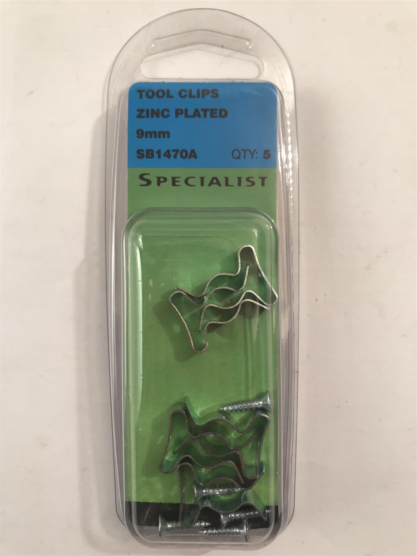 Specialist 9mm Zinc Plated Tool Clips  (5 Pack)  SB1470A