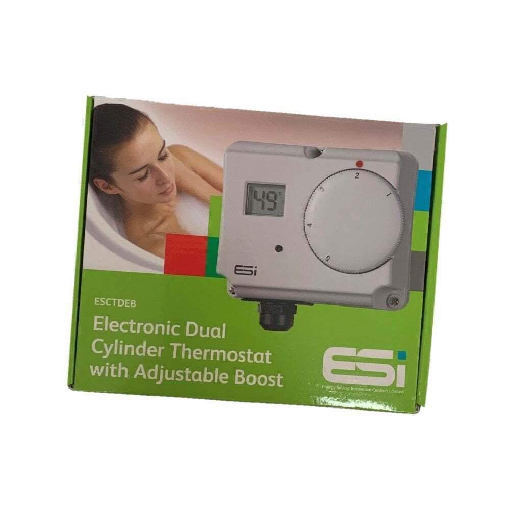 ESI Electronic Dual Hot Water Energy Saving Cylinder Thermostat ESCTDEB