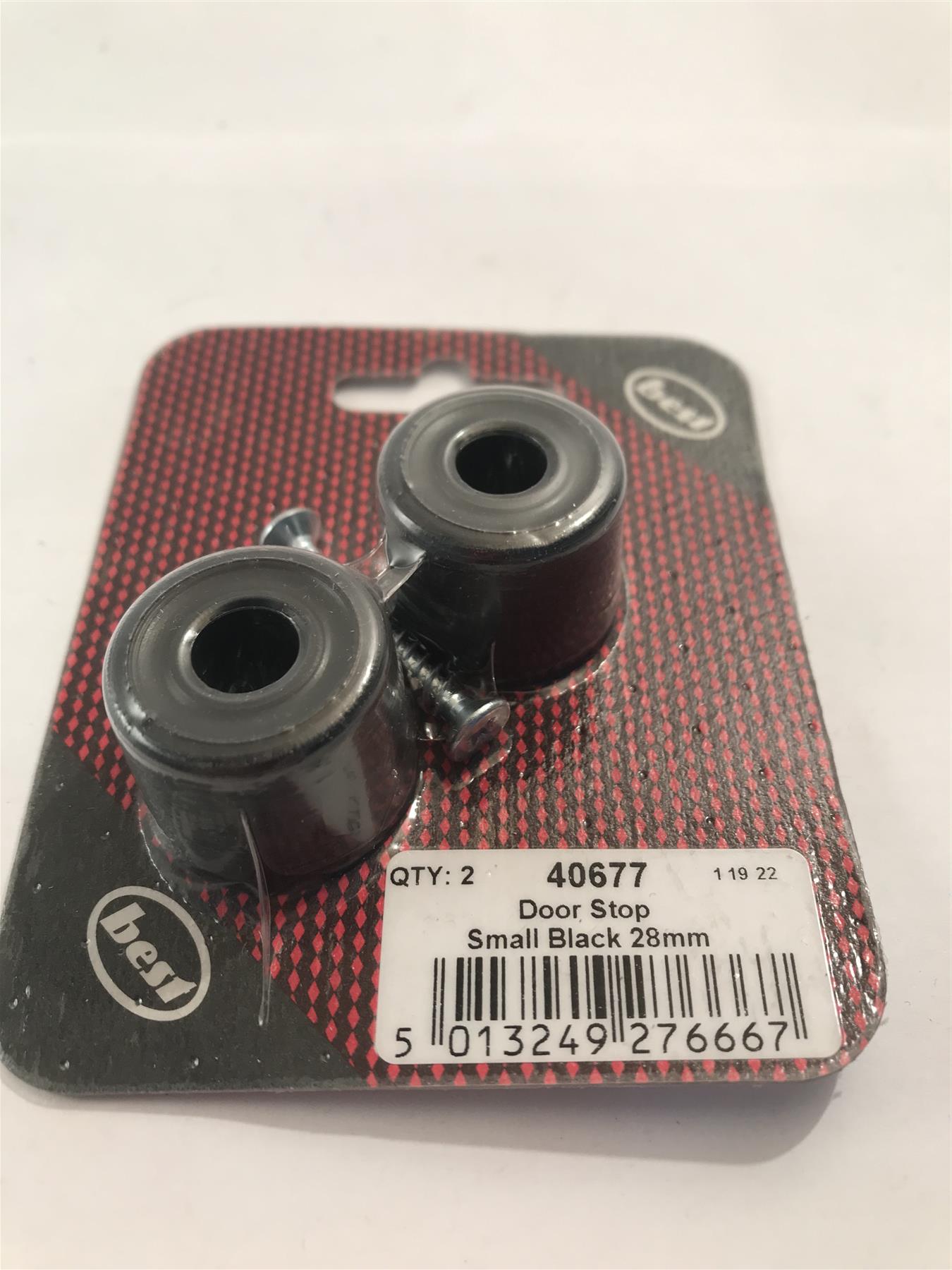 Best Door Stop Small Black 28mm (2 Pack)  40677