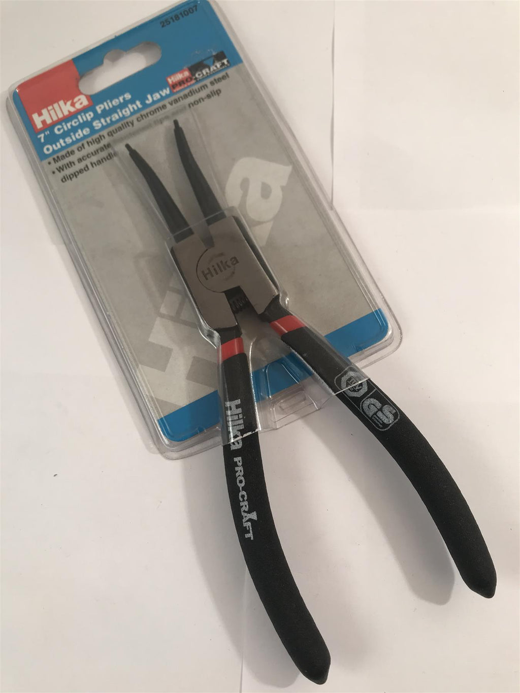 Hilka 25181007 7" Outside Straight Jaw Circlip Pliers