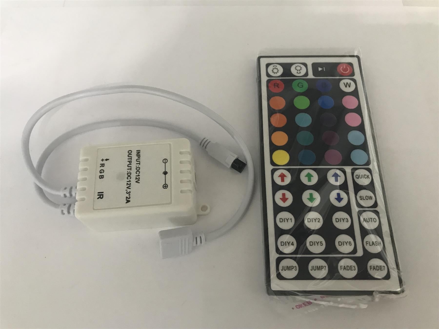 NJD RGB Flexible Tape Controller and 44 Key Hand-held Infrared Controller NJ974