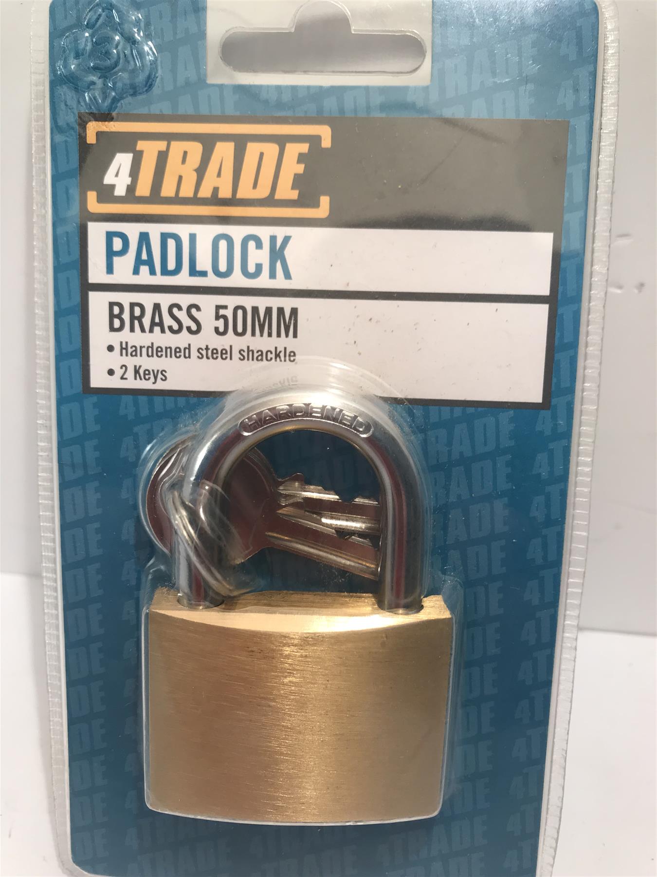 4Trade Brass Padlock 50mm 2 keys  802550