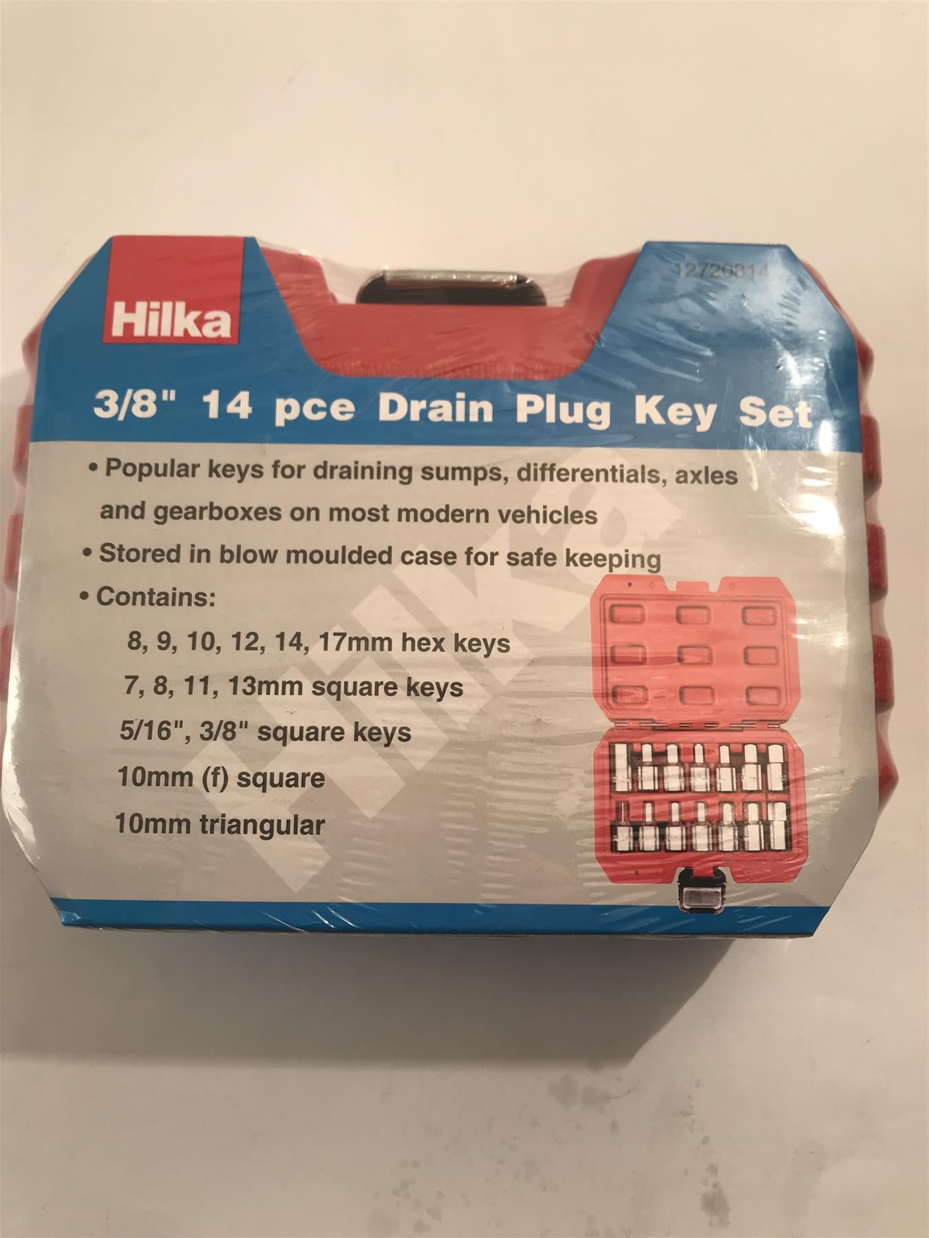 Hilka 3/8" 14pc Drain Plug Key Set 12720814