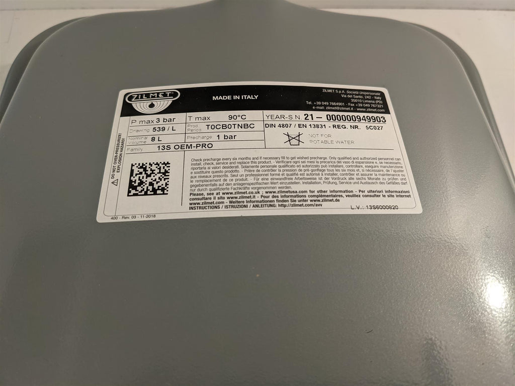 GLOWWORM CXI and Vaillant Ecotech ( 8 LTR ) EXPANSION VESSEL 801666