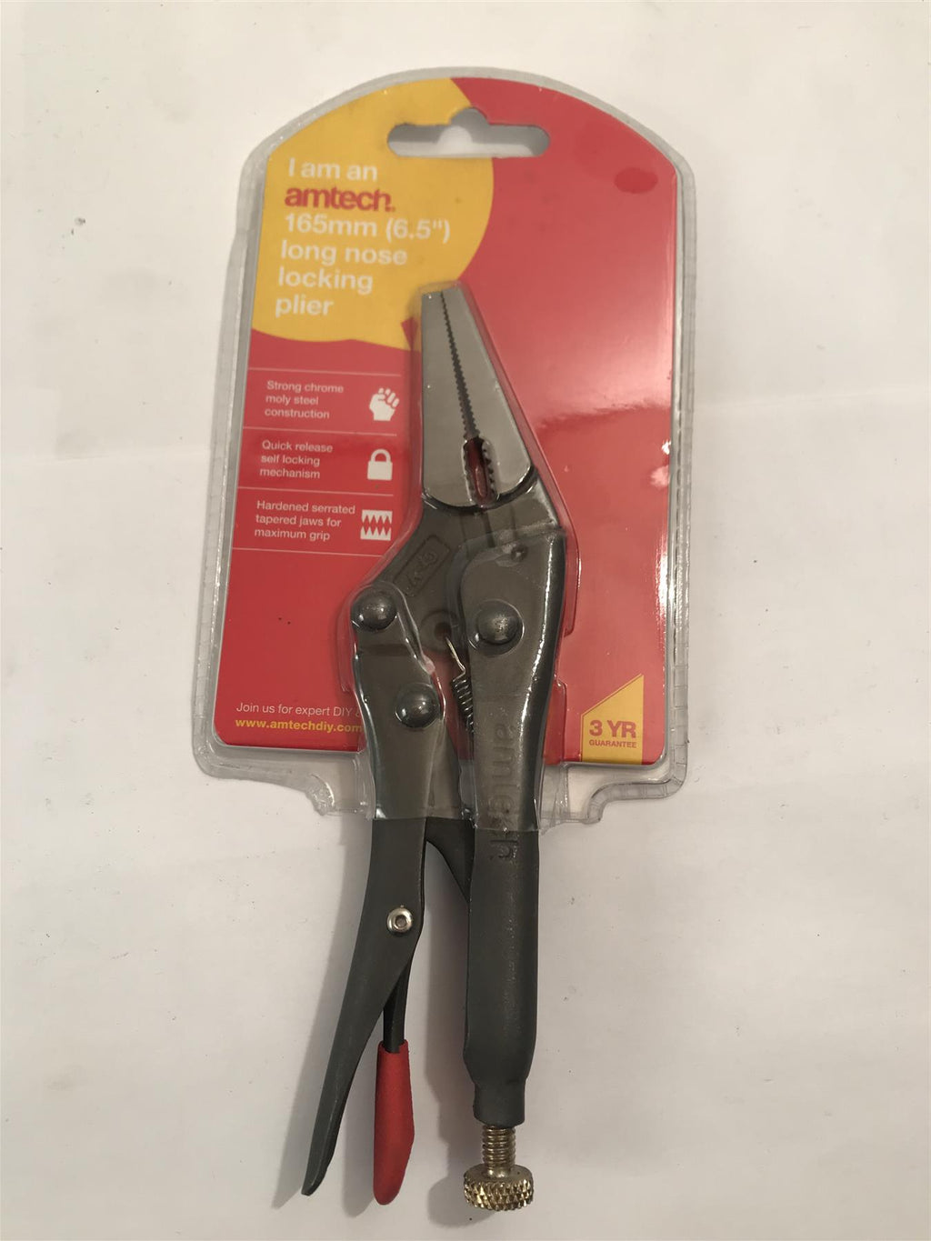 Amtech 165mm (6.5") Long Nose Locking Plier