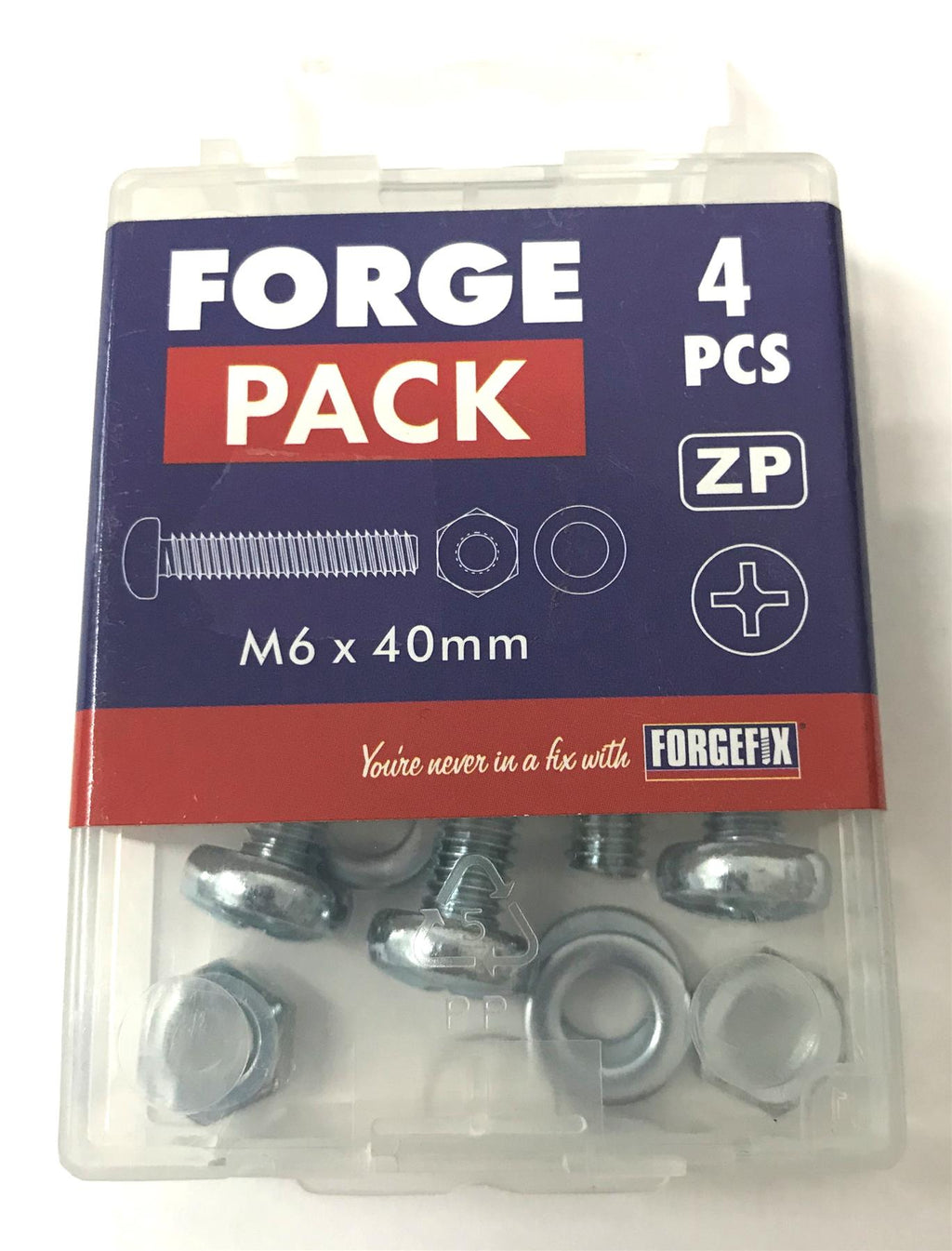 ForgePack Mach Screw FPMSPH640 4 pack Pan Head M6x40mm