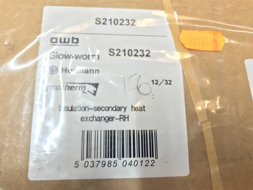 NEW GLOWWORM S210232 SECONDARY INSULATION