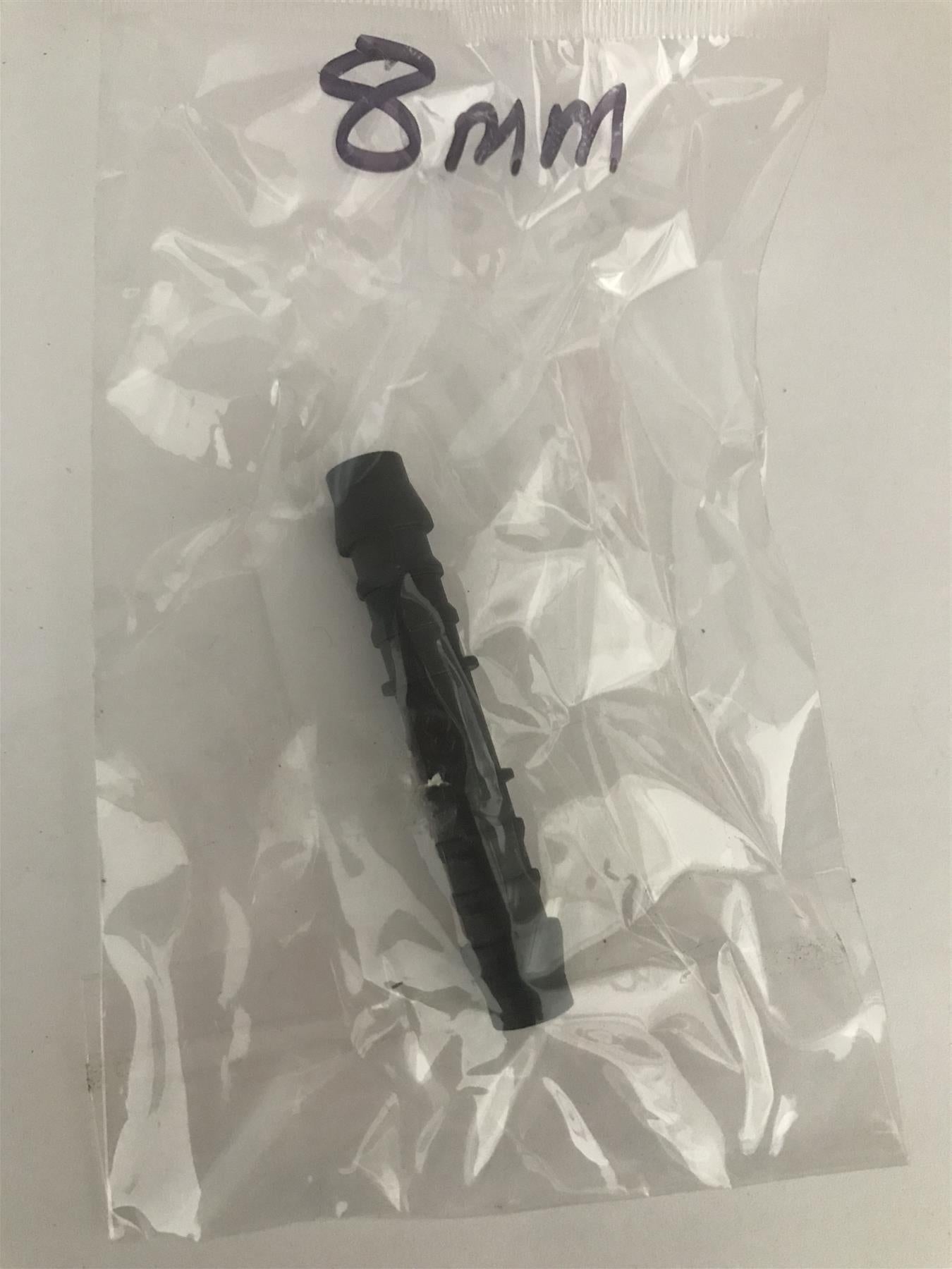 8mm Plastic Barded Straight Hose Pipe connector (1pk)