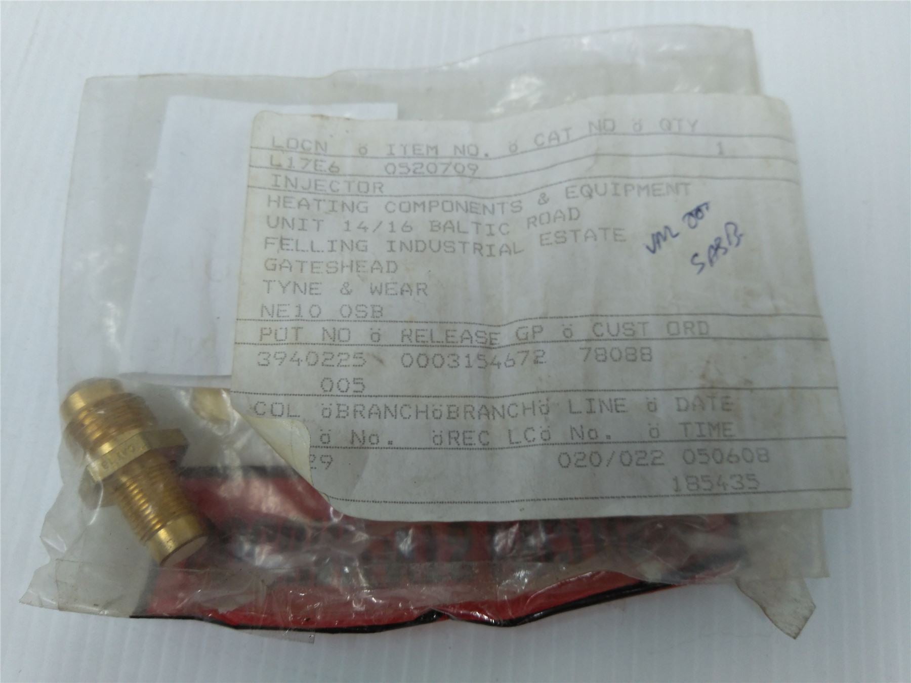 NEW POTTERTON BAXI VALOR INJECTOR 0520709