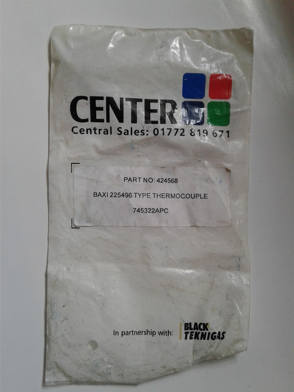 NEW BAXI 225496 BAX 745322APC Thermocouple 424568