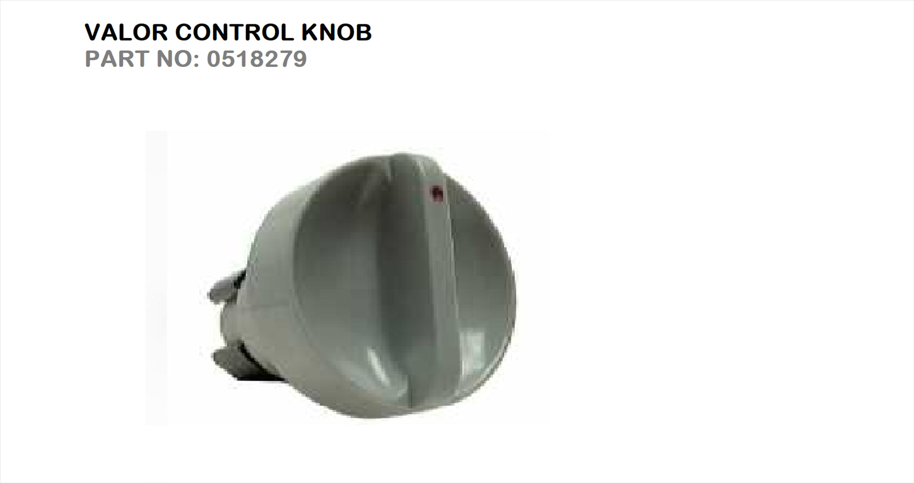 NEW VALOR TROPIC CONTROL KNOB turn DIAL GREY wall heater 0518279