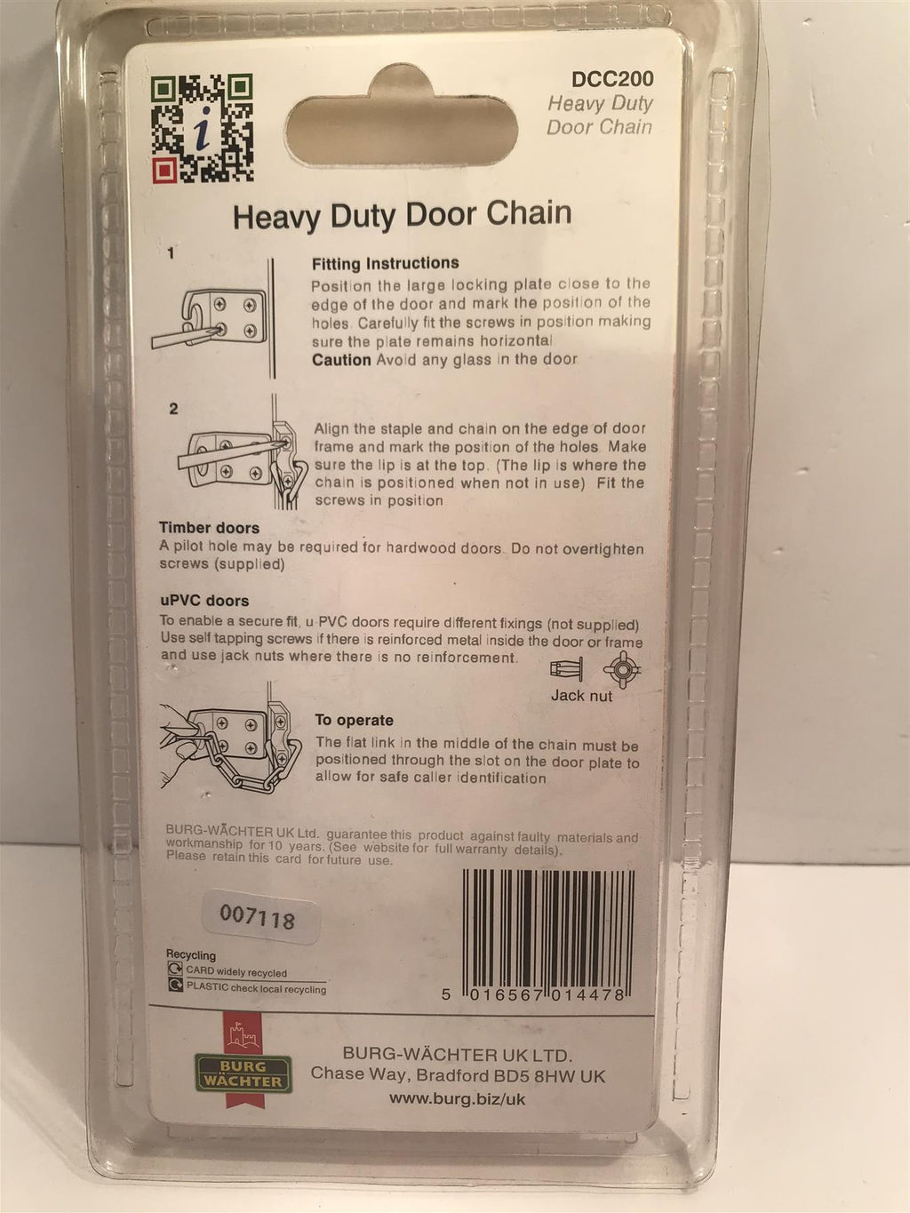 Sterling DCC200 Heavy Duty Chrome Plated Door Chain