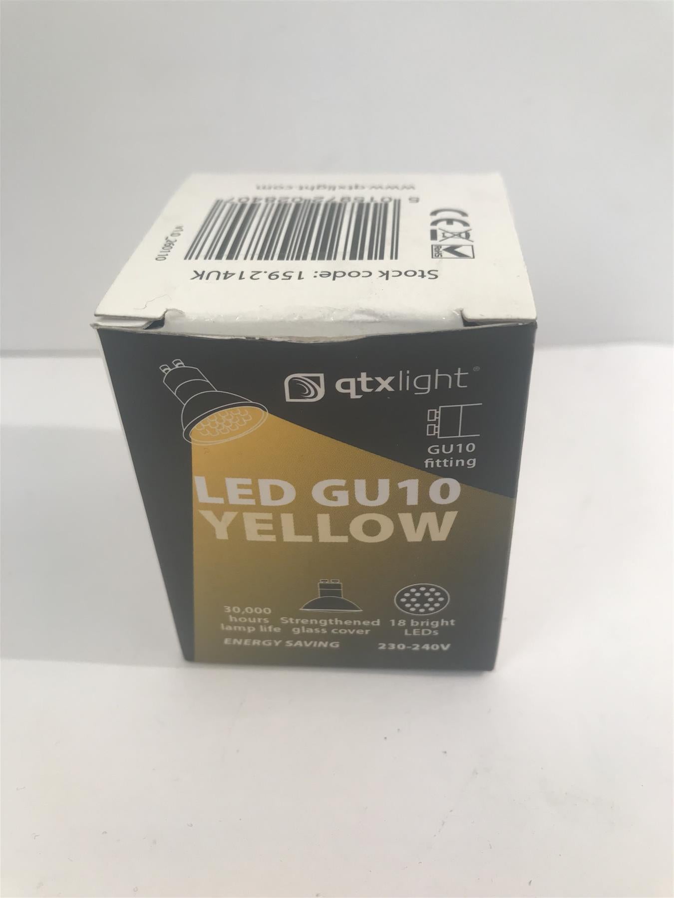 GU10 Yellow 18 LED Bulb