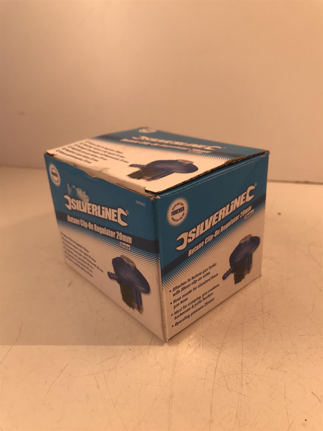 Silverline Butane Clip-On Regulator 20mm 29mbar 545081
