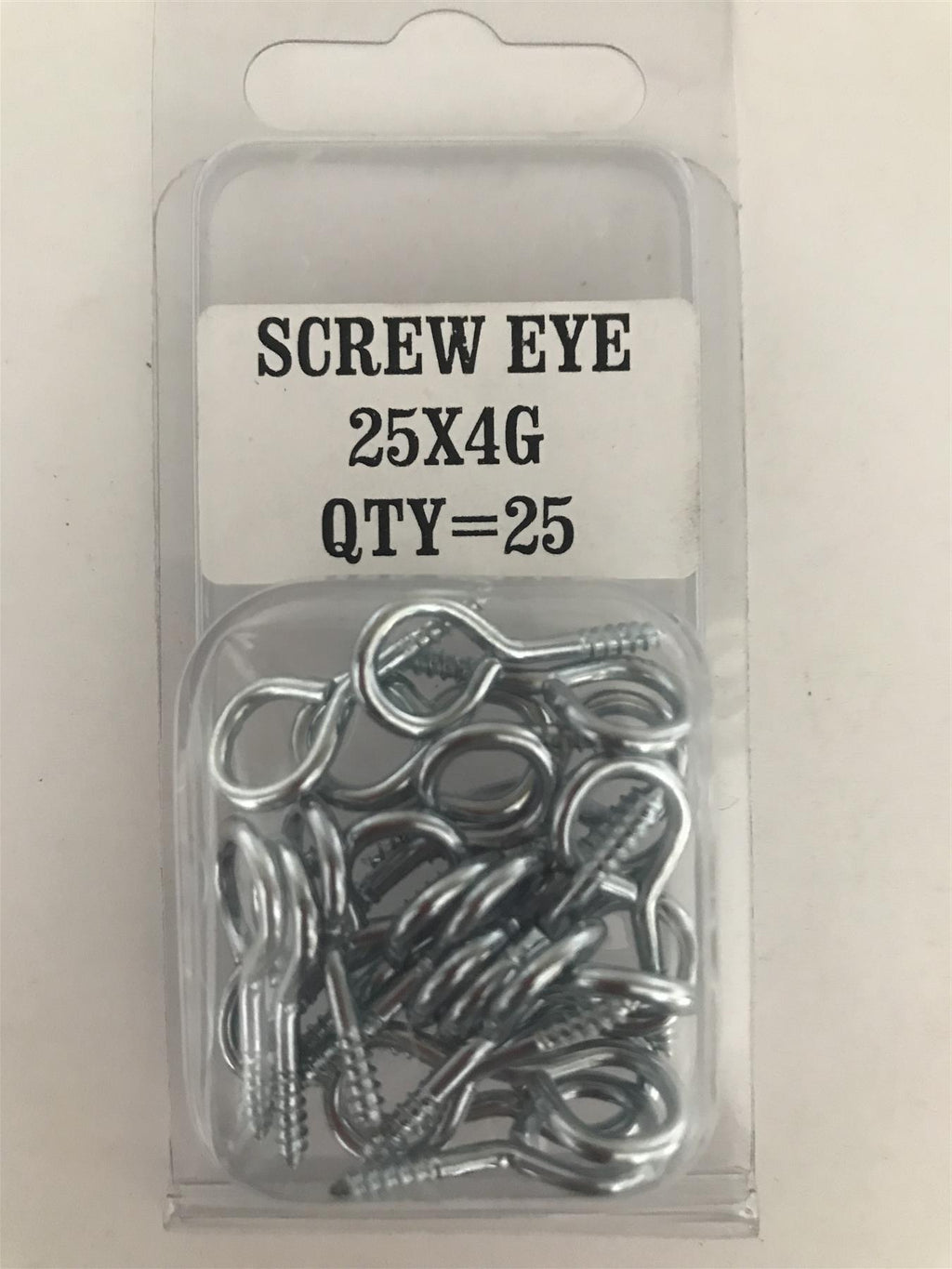 Screw In Eye Eyelet Hooks 25mm x 4g (Pack 25)