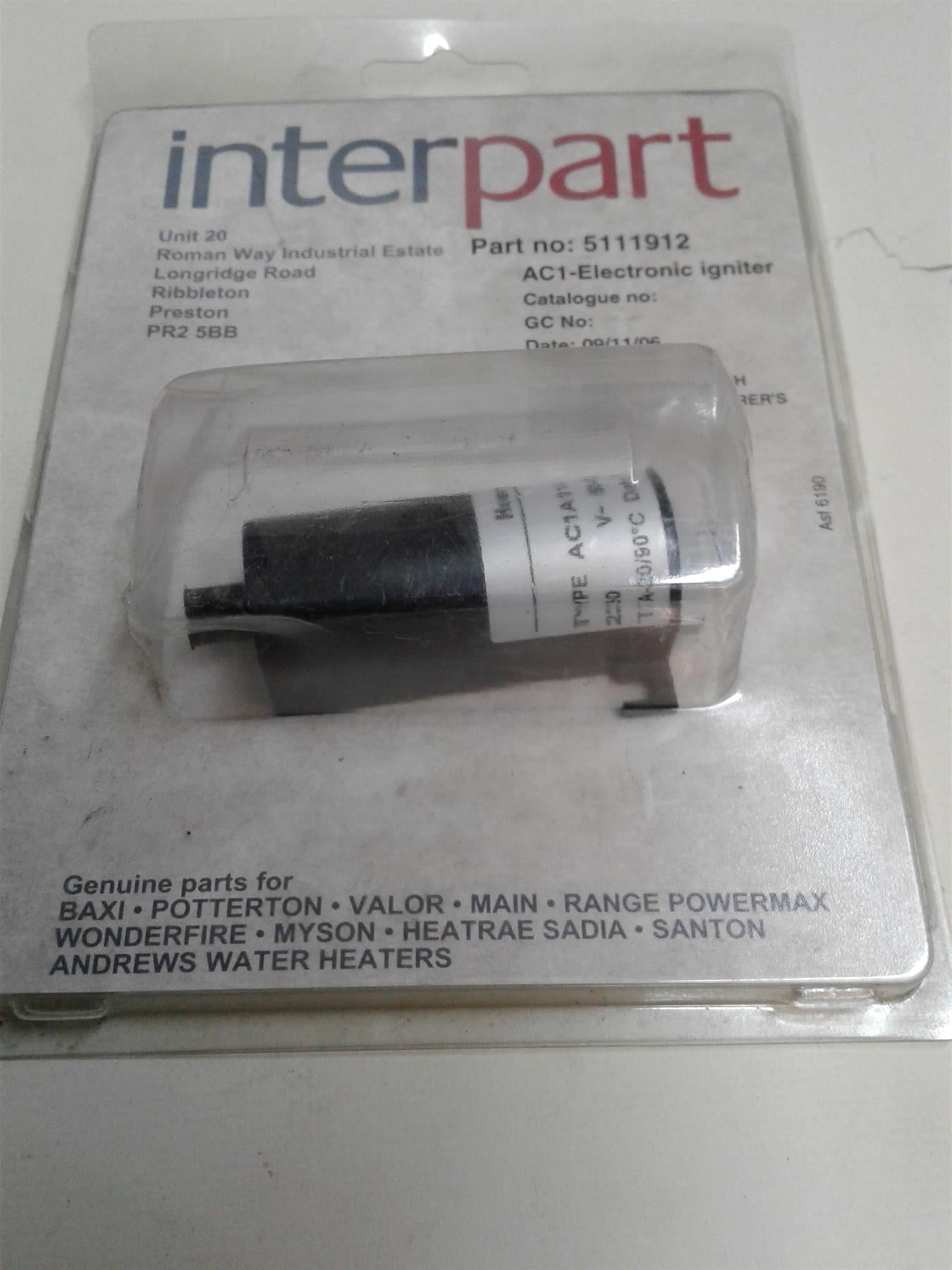 NEW BAXI MAIN ELECTRONIC IGNITER 5111912 HONEYWELL AC1A11402