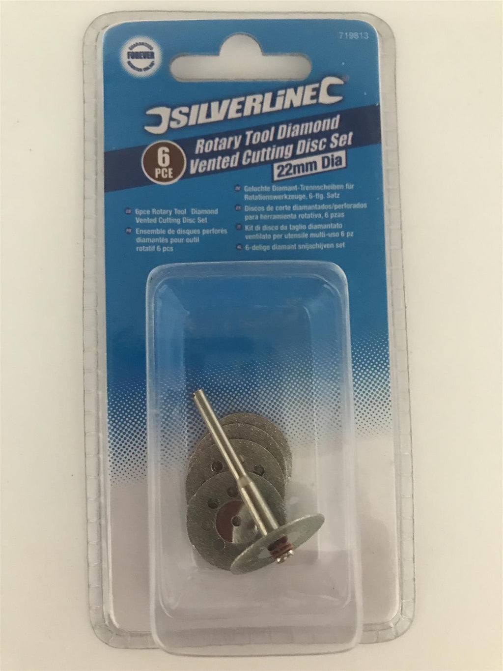 Silverline 6pc Rotary Tool Diamond Vented Cutting Disc Set 22mm Dia 719813